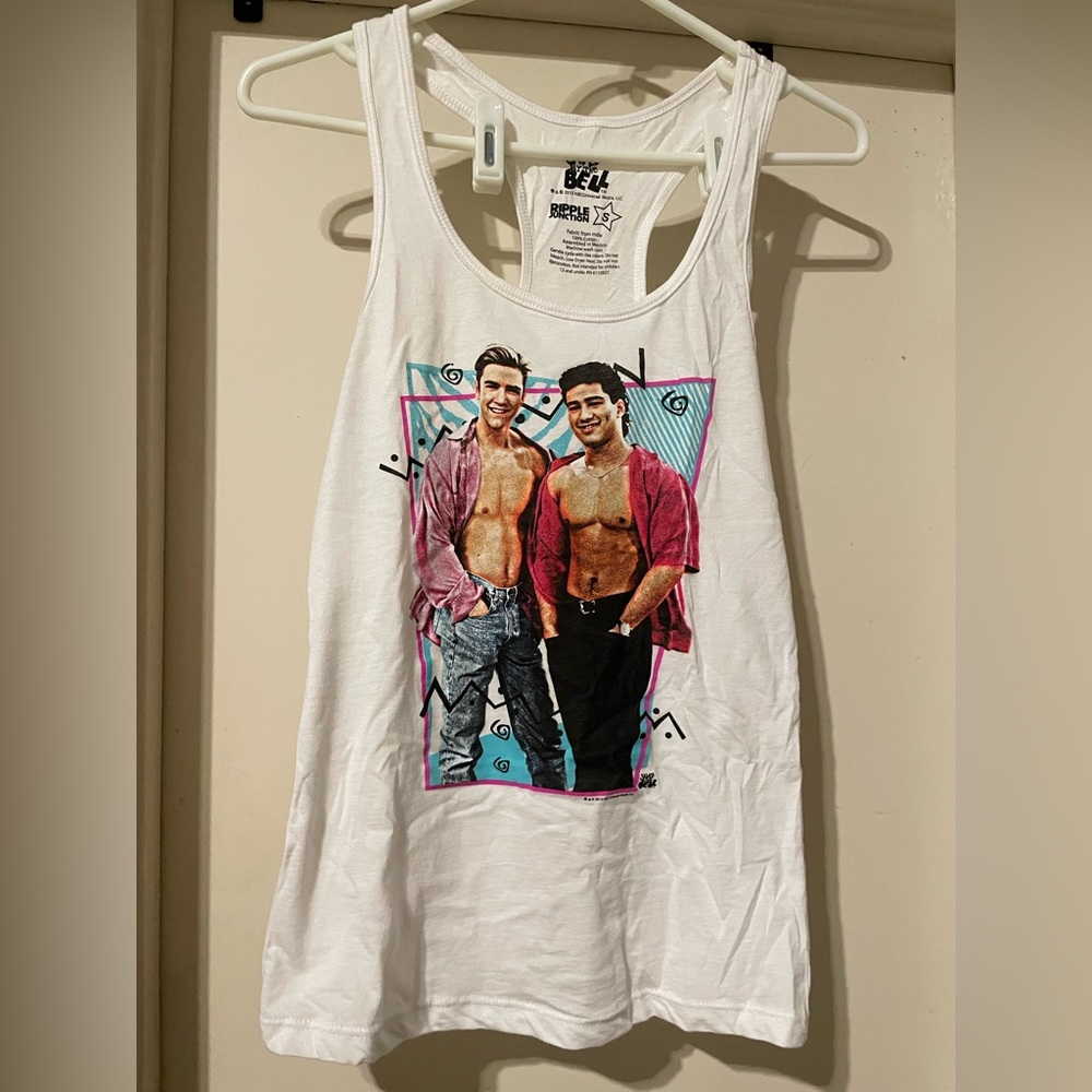 Ripple Junction White 'Saved by the Bell' Tank Top